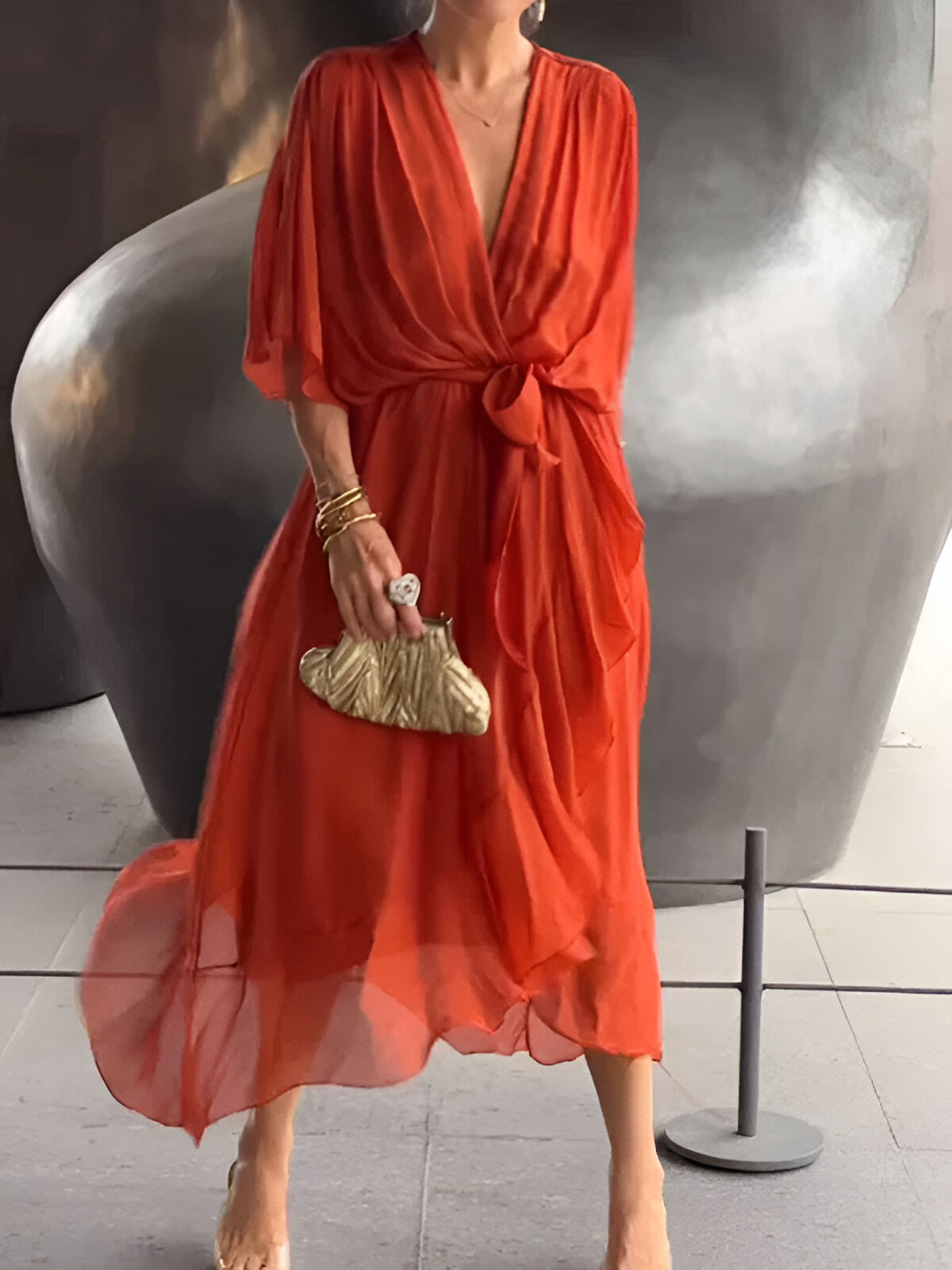 Aurea | Vestido fresco con escote en V