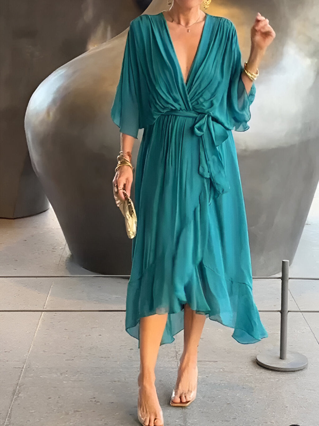 Aurea | Vestido fresco con escote en V