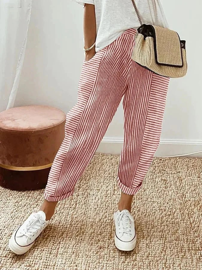 Aurely | Elegantes pantalones a rayas