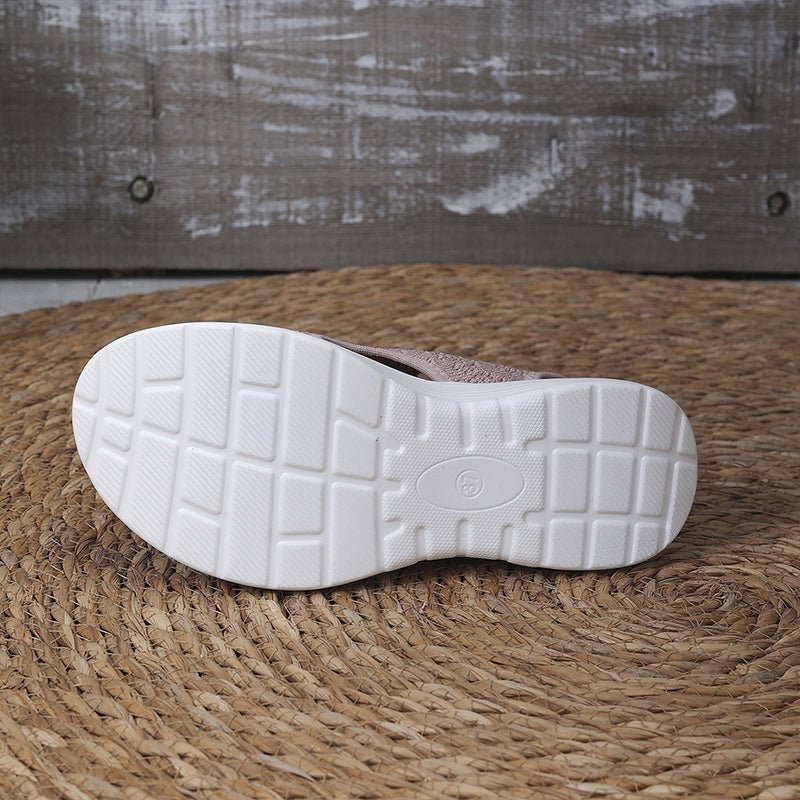 👡 Sandalias de plataforma transpirables de punto para mujer – ligeras y cómodas