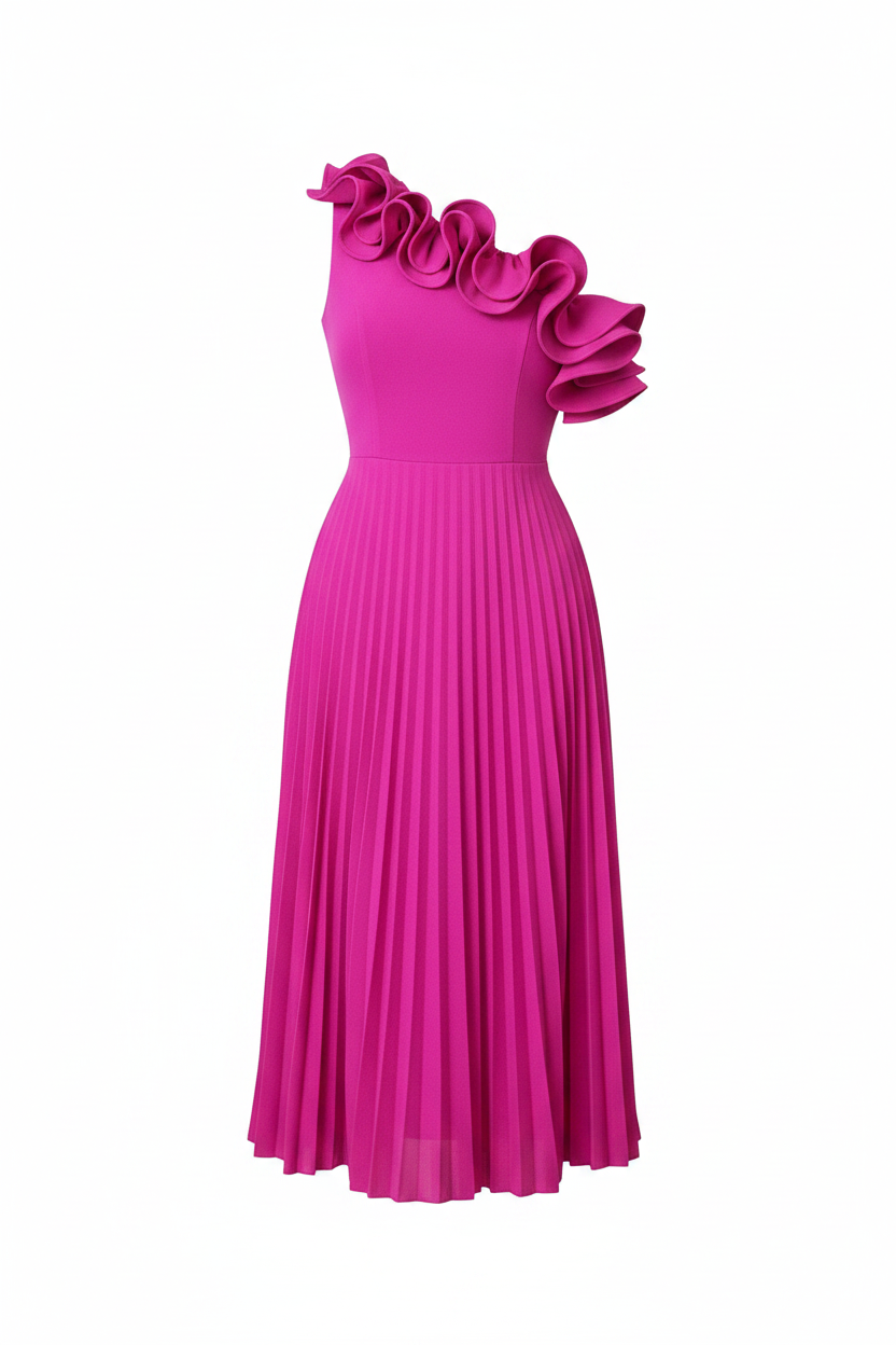 Vestido en fondo blanco